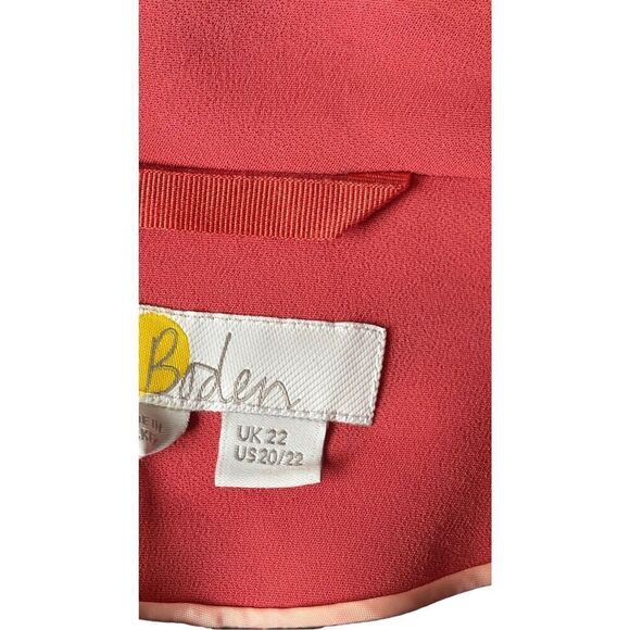 BODEN Fluid Tailored Blazer Jacket size 20 22 Salmon Red Button Front - Picture 7 of 16